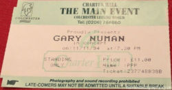Gary Numan Southampton Ticket 1992